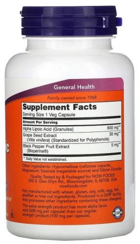 Alpha Lipoic Acid 600 mg Альфа-липоевая кислота, Alpha Lipoic Acid 600 mg - Alpha Lipoic Acid 600 mg Альфа-липоевая кислота