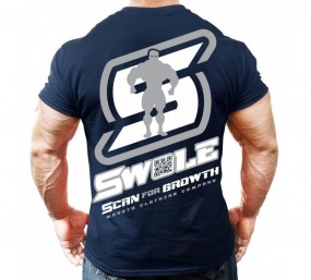 Футболка SWOLE M081 синяя Футболки, Футболка SWOLE M081 синяя - Футболка SWOLE M081 синяя Футболки
